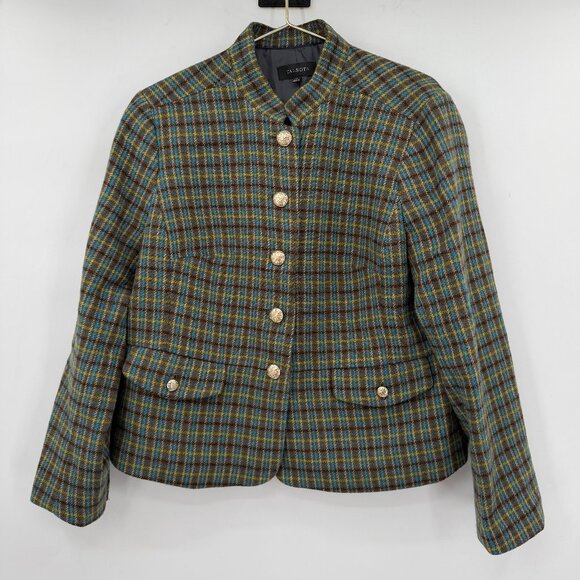 Talbots Women’s Plus Shetland Officer Apple Plaid Wool Blend Winter Size 16 - Picture 2 of 12